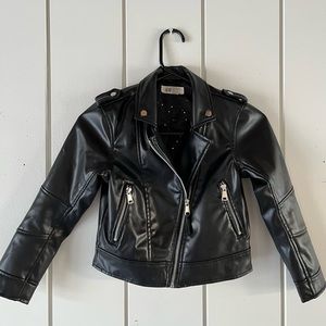 Girls H&M Faux Leather Jacket- EUC